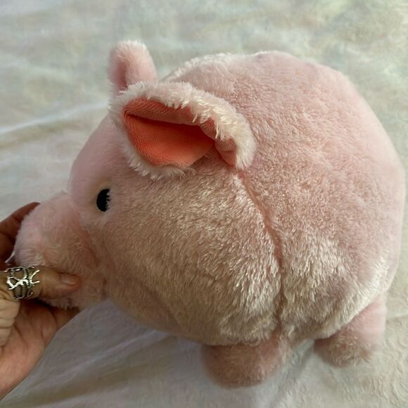 FAB NY Jumbo Plush Piggy Bank Pink Hug Me & Fill Me - Picture 2 of 12